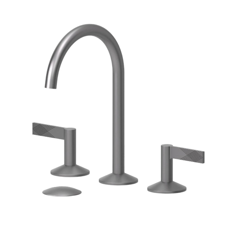 Paloma Round Bathroom Faucet - Widespread - 8" Brass/Gun Metal