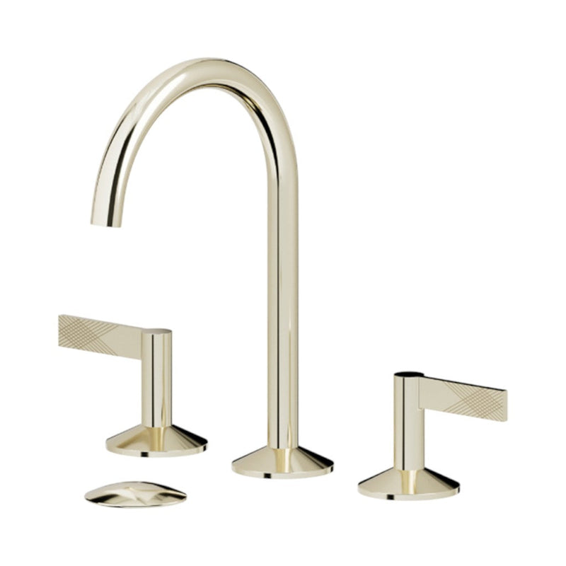Paloma Round Bathroom Faucet - Widespread - 8" Brass/Champain Gold
