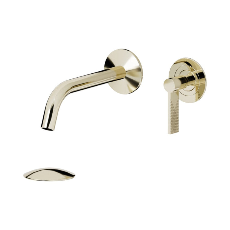Paloma Round Bathroom Faucet - Single Hole-Wall Mount - 4" Brass/Champain Gold