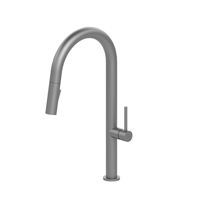 Amador Swivel Pull Down Kitchen Faucet - Single Hole - 18" Brass/Stainless Steel