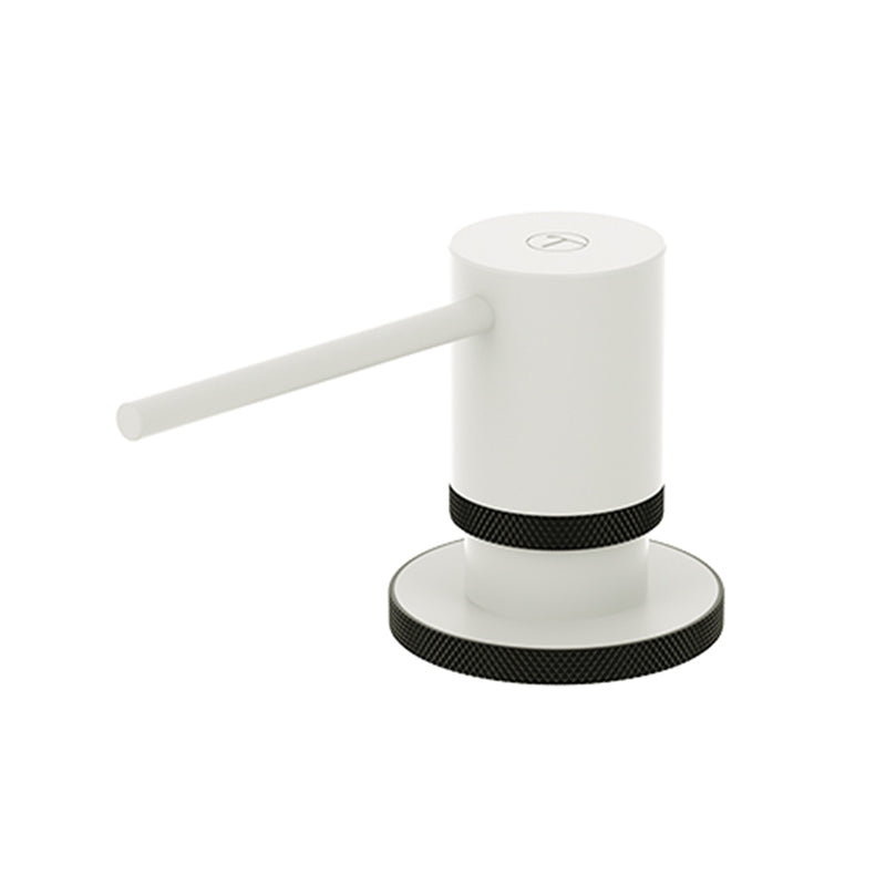 Bellacio-F Kitchen Soap Dispenser - Built-In - 4" Brass/Matte White/Matte Black