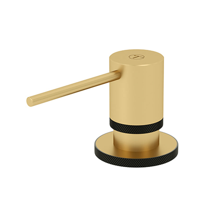 Bellacio-F Kitchen Soap Dispenser - Built-In - 4" Brass/Brushed Gold/Matt Black
