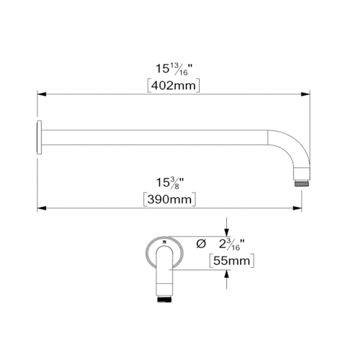 Alyss 2-Way Thermostatic Trim Complete Shower Set - Wall Mount - 10" Brass/Brushed Gold