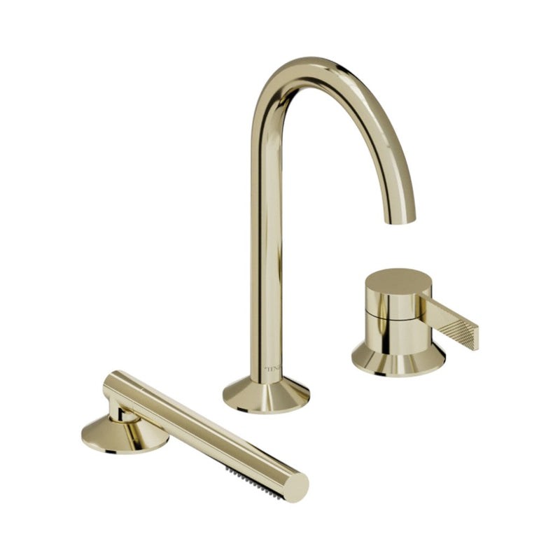 Paloma Round Tub Faucet - Widespread - 8" Brass/Champain Gold