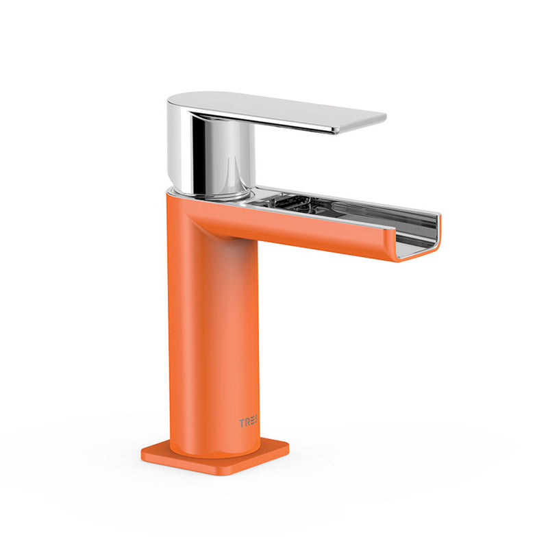 Loft Waterfall Bathroom Faucet - Single Hole - 6" Brass/Orange - Last Unit Special Offer