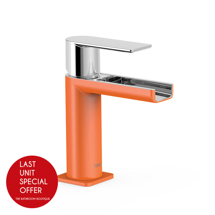 Loft Waterfall Bathroom Faucet - Single Hole - 6" Brass/Orange - Last Unit Special Offer