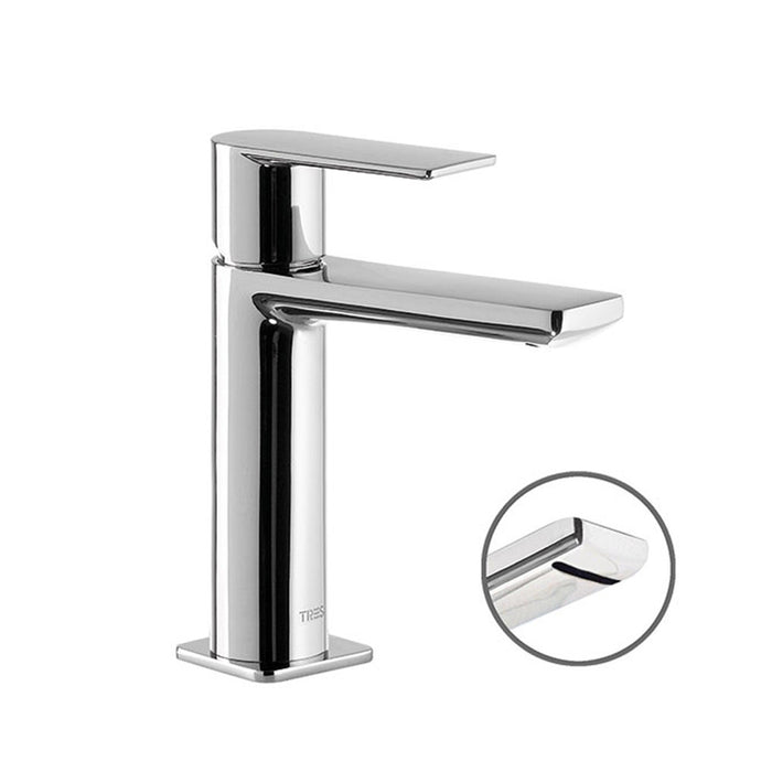 Loft Waterfall Bathroom Faucet - Single Hole - 7" Brass/Polished Chrome