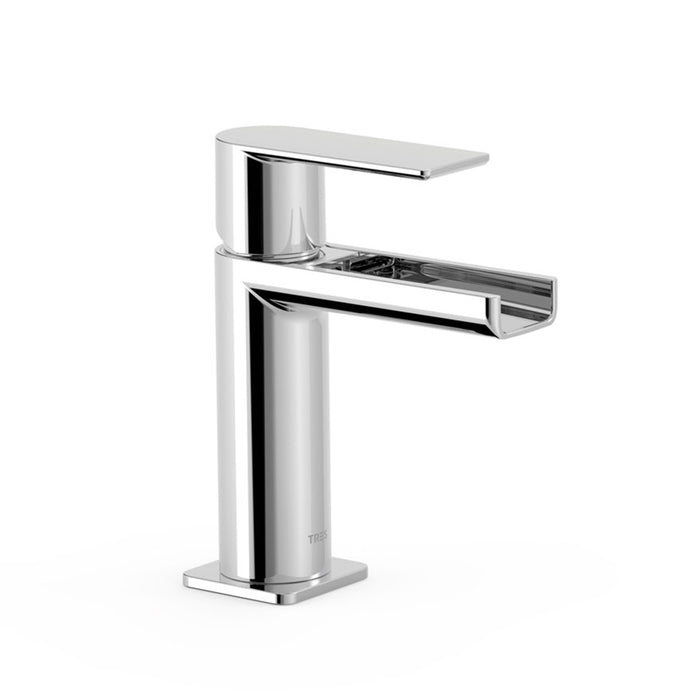 Loft Waterfall Bathroom Faucet - Single Hole - 6" Brass/Polished Chrome