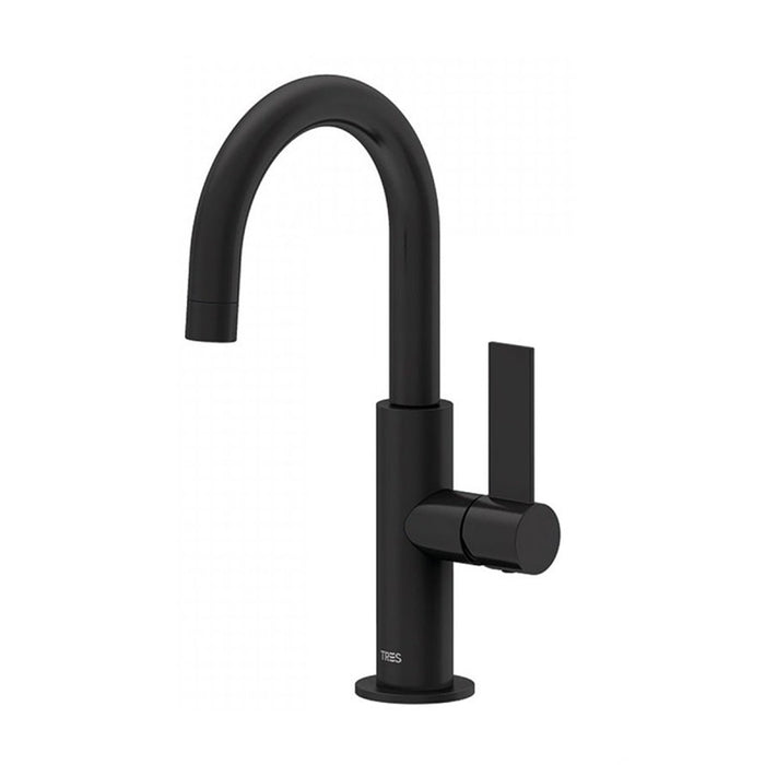 Project-tres Bathroom Faucet - Single Hole - 11" Brass/Matt Black