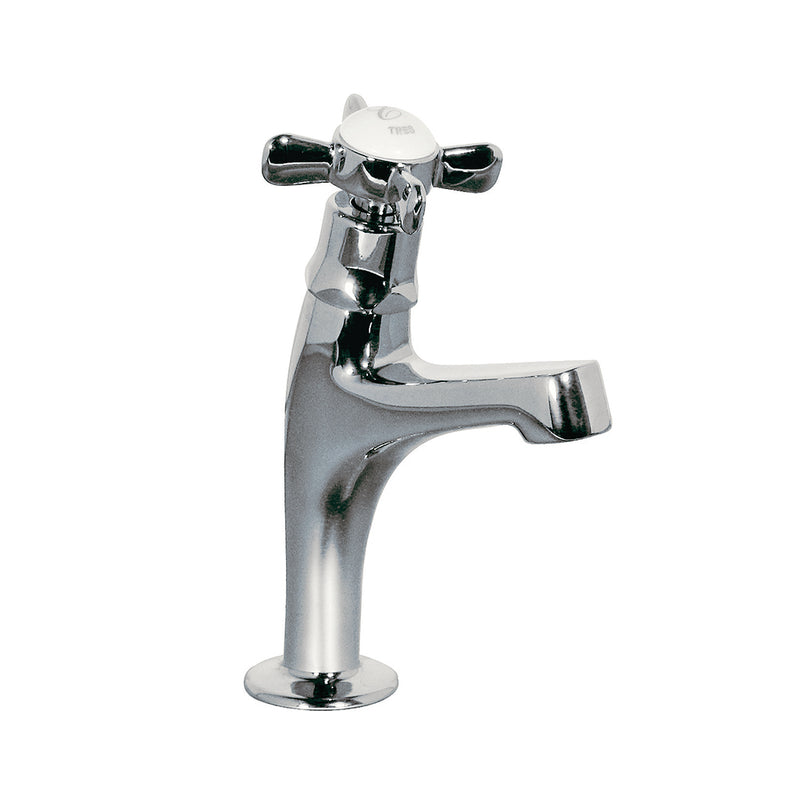 Retro Single Water Bathroom Faucet - Single Hole - 7" Brass/Polished Chrome (Final Sale)