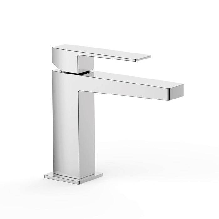 Slim Bathroom Faucet - Single Hole - 7" Brass/Polished Chrome