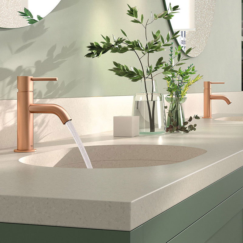 Study Bathroom Faucet - Single Hole - 7" Brass/Gloss Black - Last Unit Special Offer