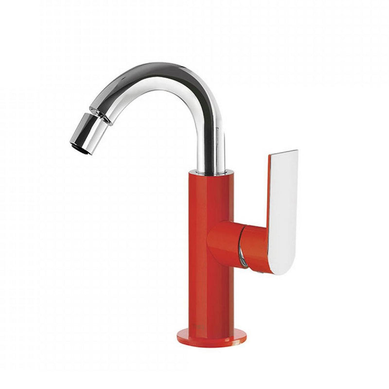 Loft Bidet Faucet - Single Hole - 9" Brass/Red - Last Unit Special Offer