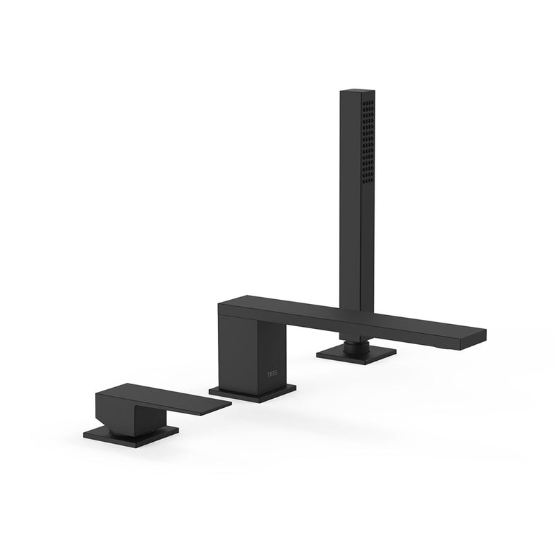 Cuadro Tub Faucet - Widespread - 8" Brass/Matt Black