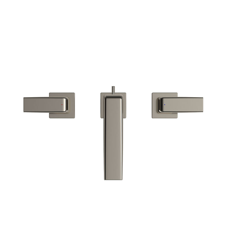 Gb Bathroom Faucet - Widespread - 8" Brass/Polished Nickel