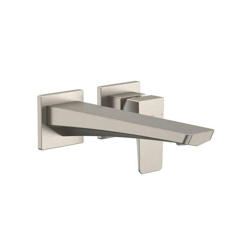 Ge Bathroom Faucet - Wall Mount - 5" Brass/Brushed Nickel