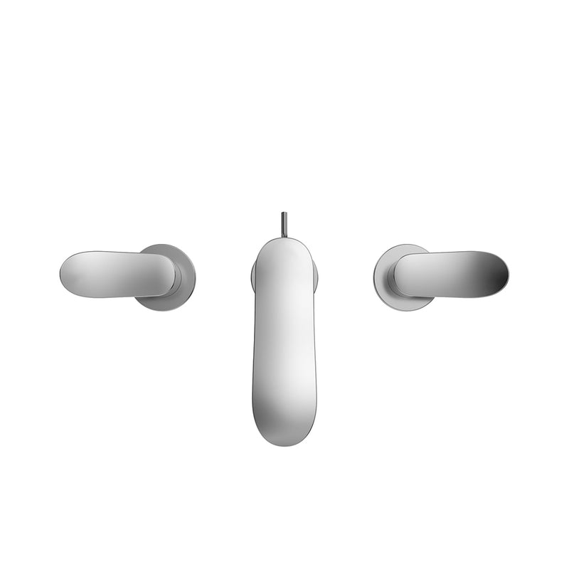 Go Bathroom Faucet - Widespread - 8" Brass/Polished Chrome