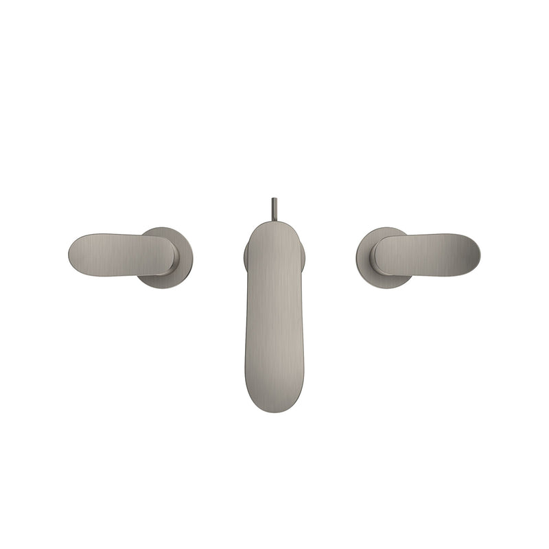 Go Bathroom Faucet - Widespread - 8" Brass/Brushed Nickel