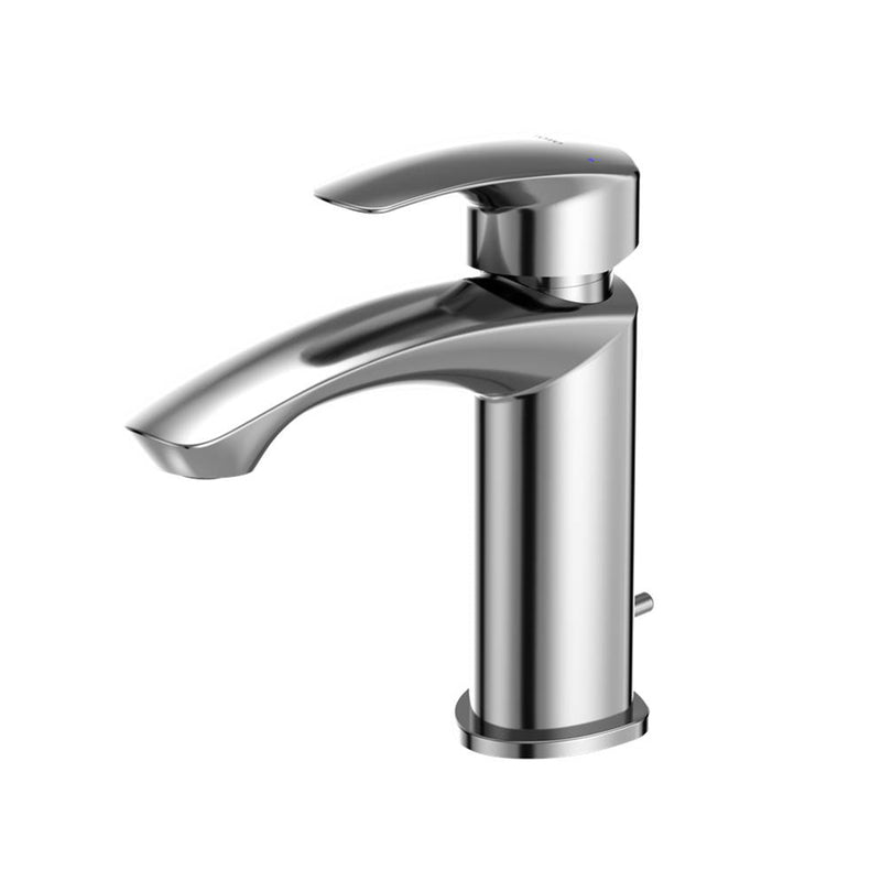 Gm Bathroom Faucet - Single Hole - 7" Brass/Polished Chrome