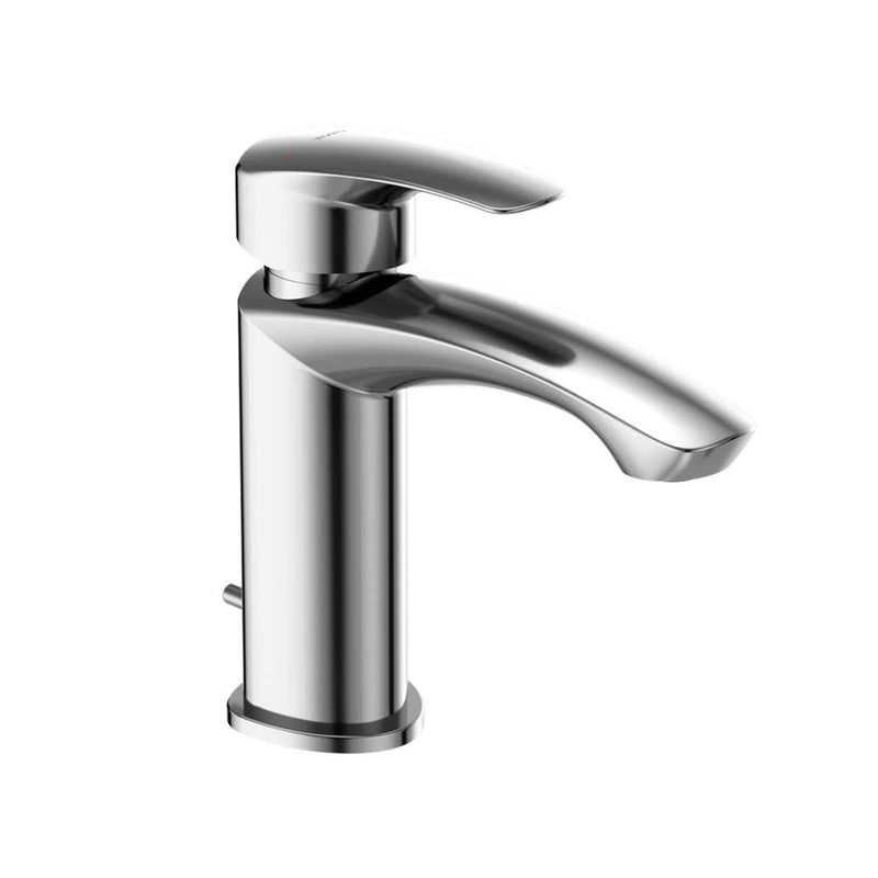 Gm Bathroom Faucet - Single Hole - 7" Brass/Polished Chrome