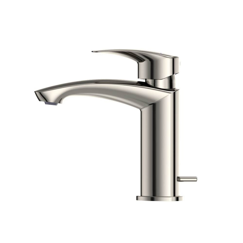 Gm Bathroom Faucet - Single Hole - 7" Brass/Polished Nickel