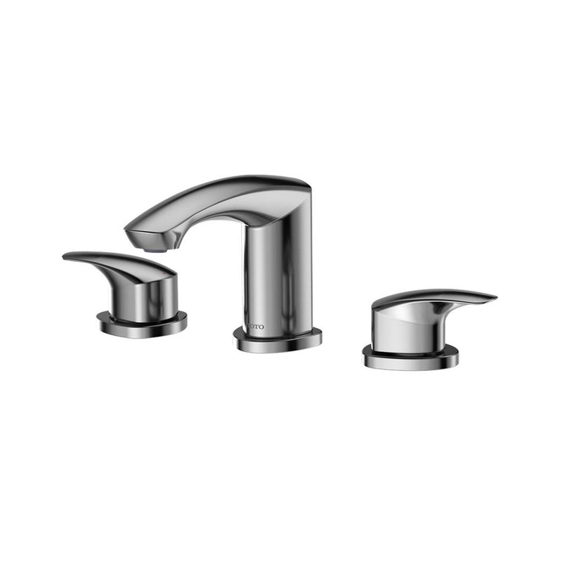 Gm Bathroom Faucet - Widespread - 8" Brass/Polished Chrome