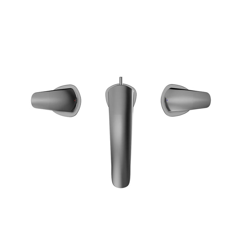 Gm Bathroom Faucet - Widespread - 8" Brass/Polished Chrome