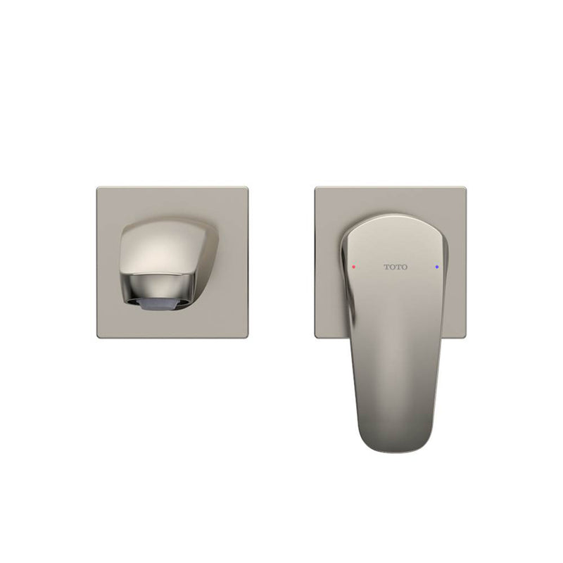 GM Short Bathroom Faucet - Wall Mount - 5" Brass/Polished Nickel