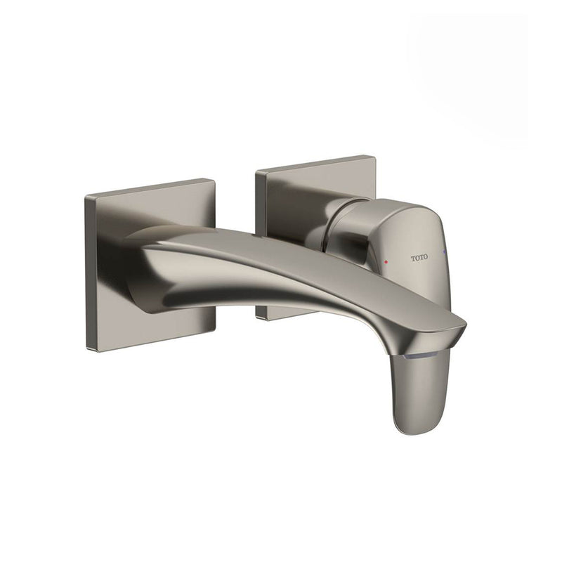 GM Short Bathroom Faucet - Wall Mount - 5" Brass/Polished Nickel