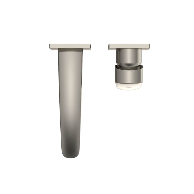 GM Short Bathroom Faucet - Wall Mount - 5" Brass/Polished Nickel