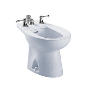 Piedmont Vertical Spray Bidet - Floor Mount - 14" Vitreous China/Cotton
