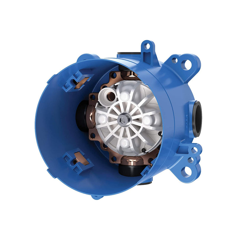 Mini Unit 2 Way Thermostatic Mixing Valve Shower Mixer - Wall Mount - 6" Brass/Polished Nickel