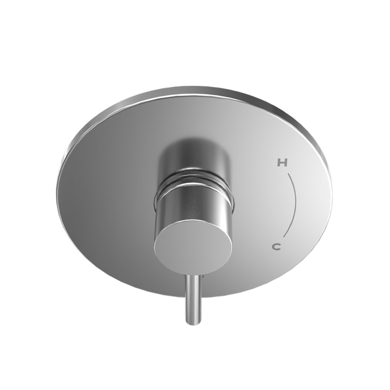 G Complete Pressure Balance Shower Mixer - Wall Mount - 8" Brass/Polished Chrome