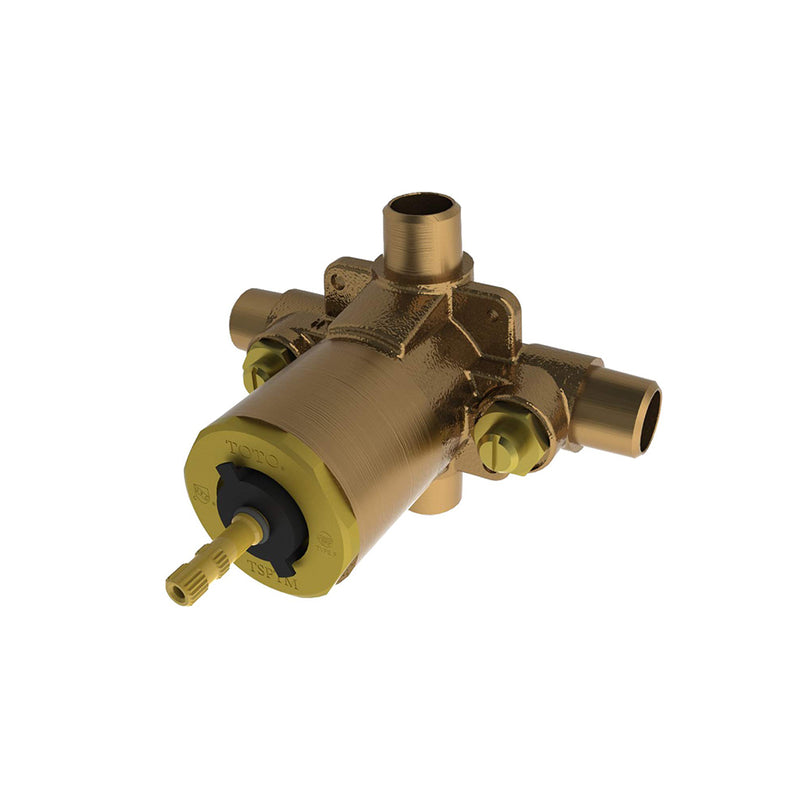 G Complete Pressure Balance Shower Mixer - Wall Mount - 8" Brass/Polished Chrome