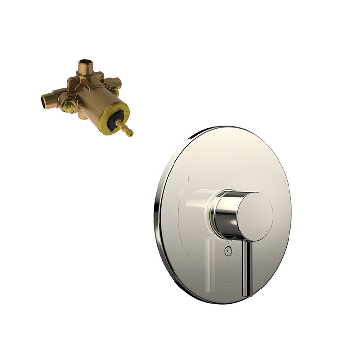 G Complete Pressure Balance Shower Mixer - Wall Mount - 8" Brass/Polished Nickel