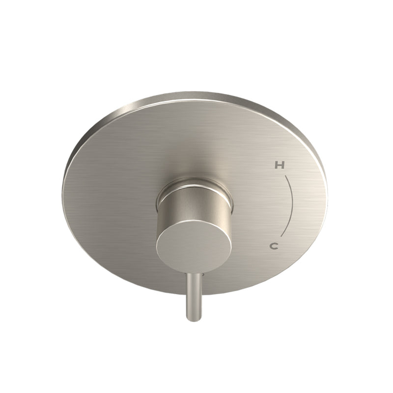 G Complete Pressure Balance Shower Mixer - Wall Mount - 8" Brass/Brushed Nickel