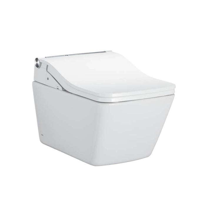 SP Washlet+ SW Elongated One Piece Toilet with Electronic Bidet Seat - Wall Mount - 15" Vitreous China/Cotton/Matte Silver