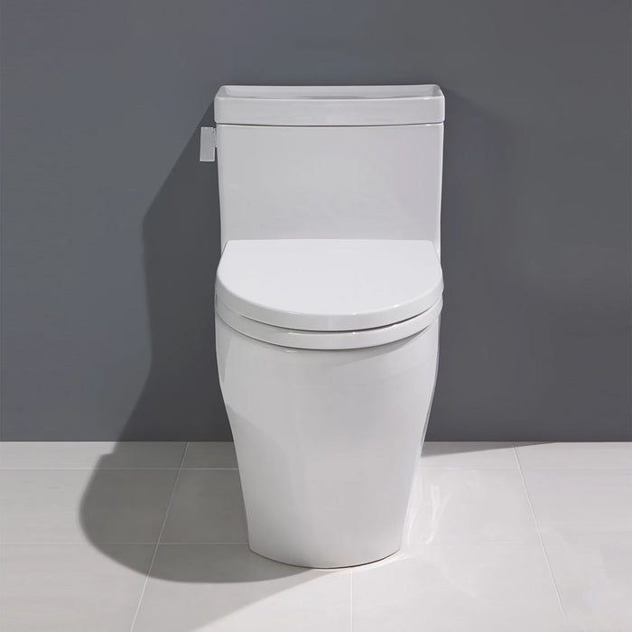 Legato Elongated Complete One Piece Toilet - Floor Mount - 16" Vitreous China/Cotton