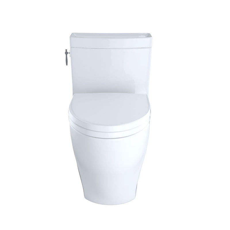 Aimes Elongated Complete One Piece Toilet - Floor Mount - 18" Vitreous China/Cotton