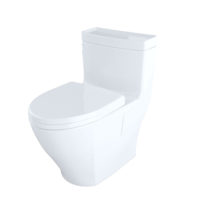 Aimes Elongated Complete One Piece Toilet - Floor Mount - 18" Vitreous China/Cotton