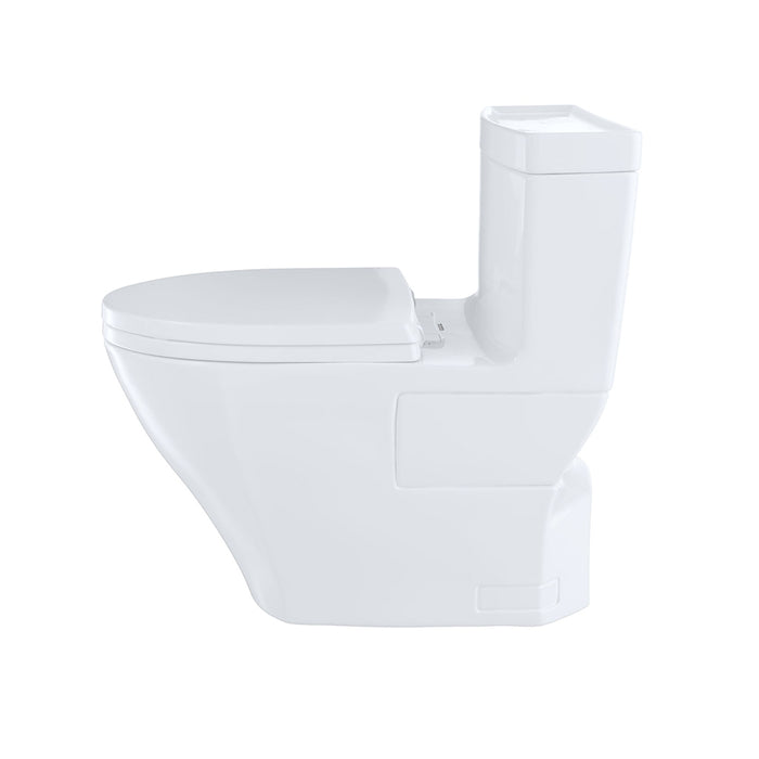 Aimes Elongated Complete One Piece Toilet - Floor Mount - 18" Vitreous China/Cotton