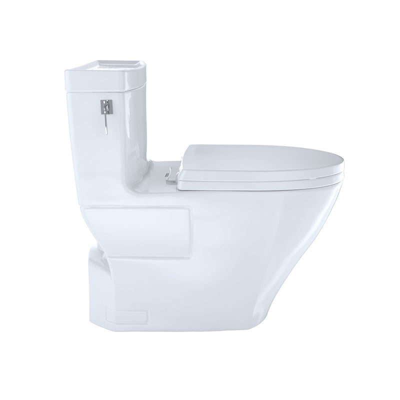 Aimes Elongated Complete One Piece Toilet - Floor Mount - 18" Vitreous China/Cotton