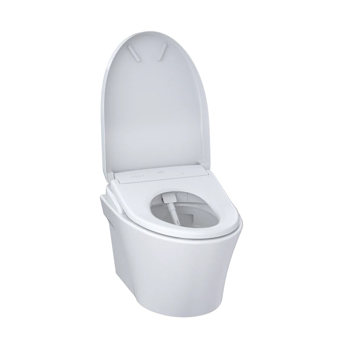 AP Washlet + S7 Complete Dual Flush One Piece Toilet with Smart Bidet Seat - Wall Mount - 15" Vitreous China/Cotton