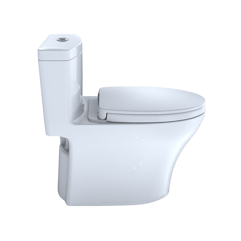 Aquia IV Elongated Complete Dual Flush One Piece Toilet - Floor Mount - 16" Vitreous China/Cotton