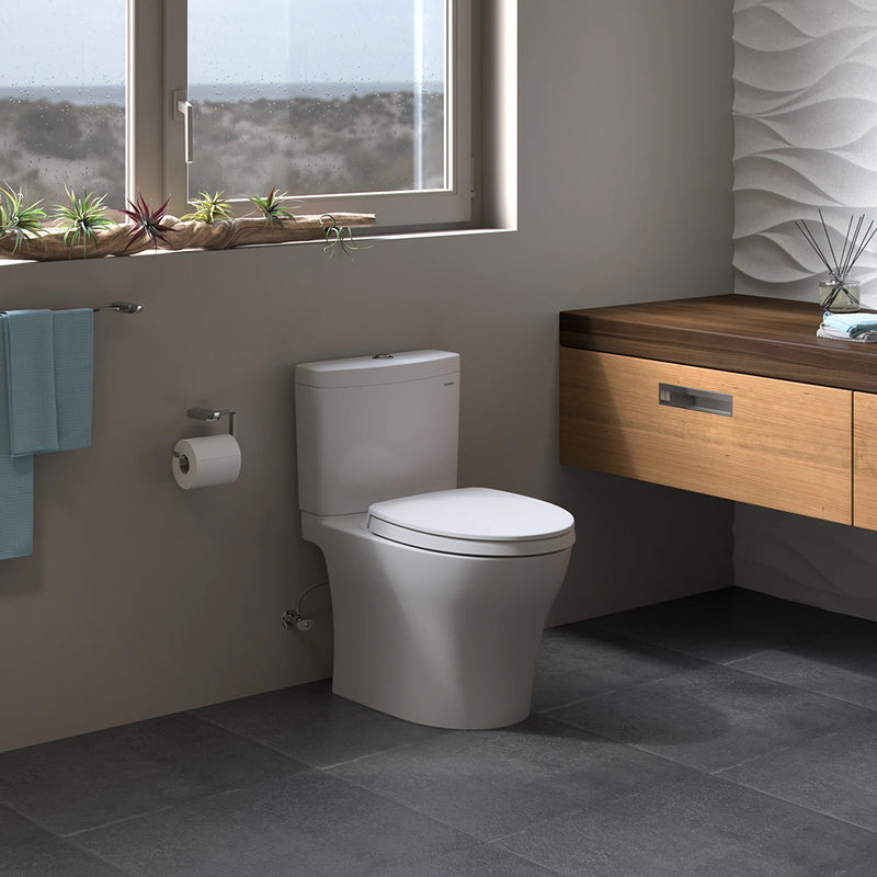 Aquia IV Elongated Complete Dual Flush One Piece Toilet - Floor Mount - 16" Vitreous China/Cotton