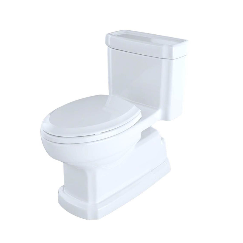 Guinevere Elongated Complete One Piece Toilet - Floor Mount - 19" Vitreous China/Cotton