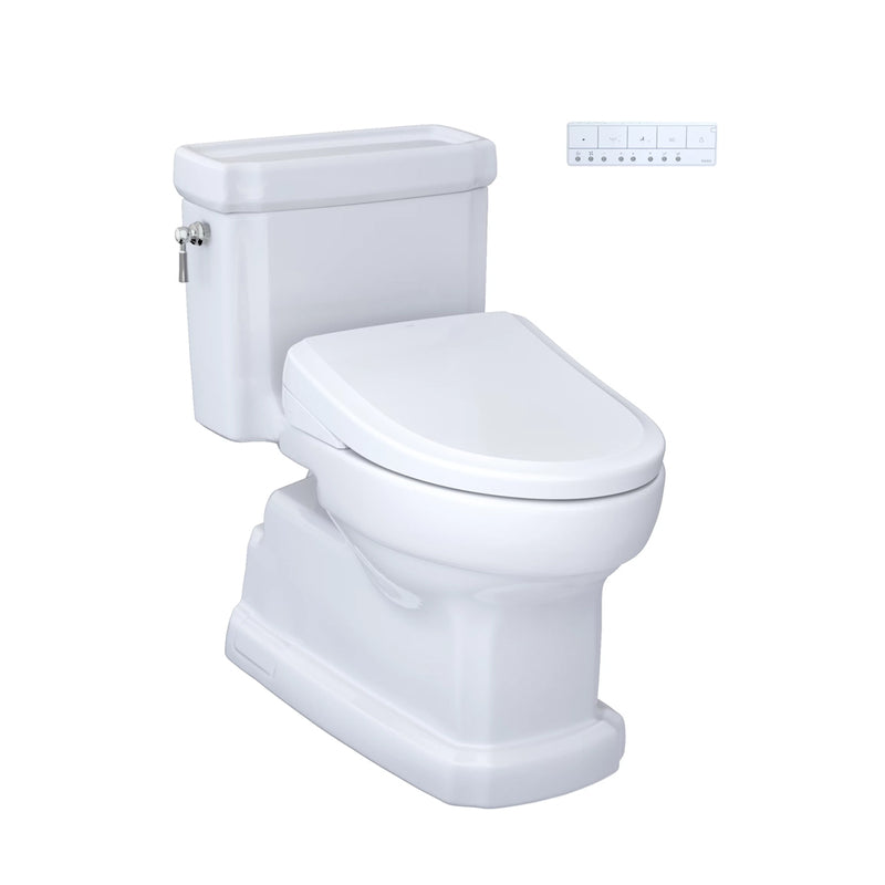 Guinevere Washlet S7A Contemporary Complete Auto Flush One Piece Toilet with Smart Bidet Seat - Floor Mount - 19" Vitreous China/Cotton - Last Unit Special Offer
