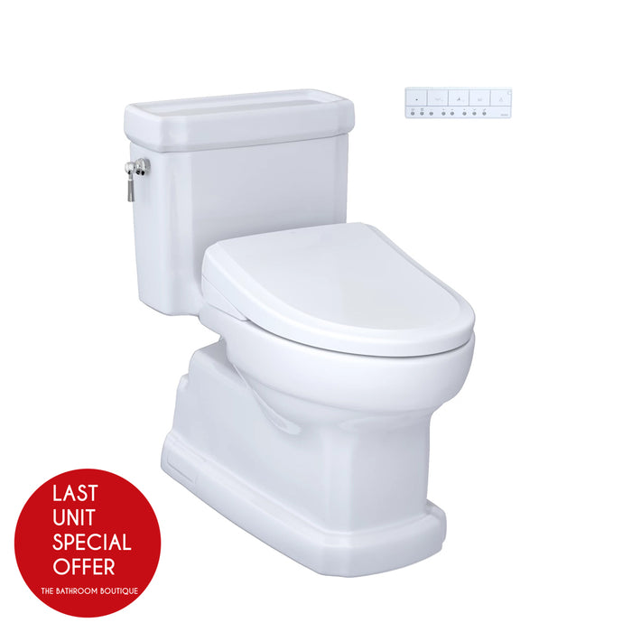 Guinevere Washlet S7A Contemporary Complete Auto Flush One Piece Toilet with Smart Bidet Seat - Floor Mount - 19" Vitreous China/Cotton - Last Unit Special Offer