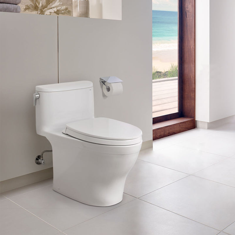 Nexus Elongated Complete One Piece Toilet - Floor Mount - 18" Vitreous China/Cotton