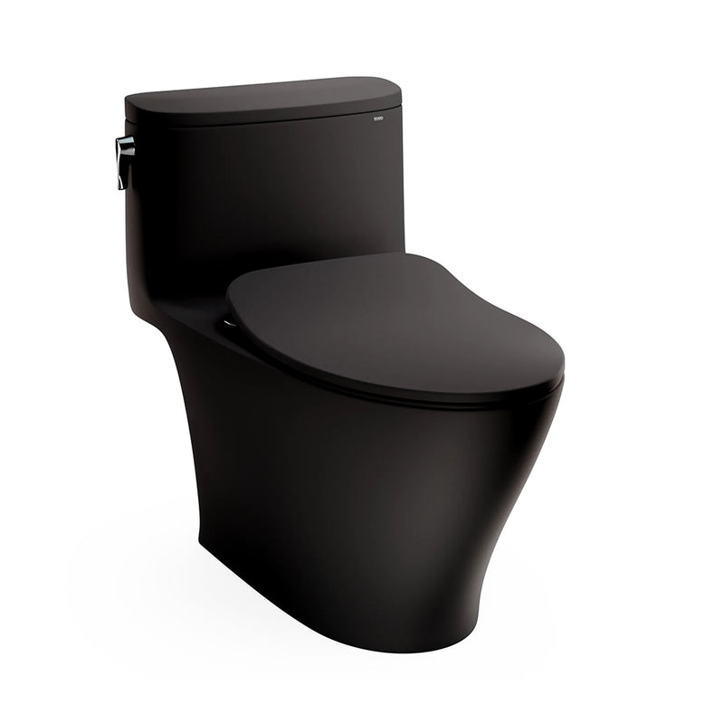 Nexus Elongated Complete One Piece Toilet - Floor Mount - 18" Vitreous China/Matt Black